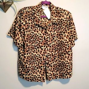 Leopard print top.